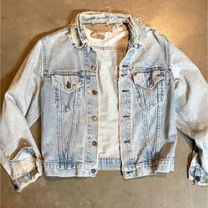 Vintage 70's Levis Distress Denim Jacket